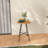Patio Rattan Rock Slab Bar Table, Outdoor Round Small Bar Table For 4 People