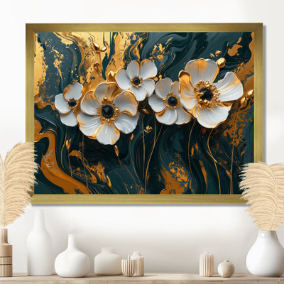 Momodou Grey Shade And Golden Blossom Trails Wildflowers II - Wildflowers Wall Art