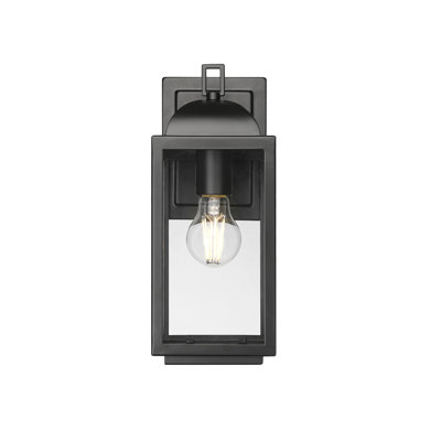 Borg 1-Light Outdoor Wall Sconce - Powder Coated Black