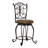 Alcrossagh Metal Swivel Bar & Counter Stool With Upholstered Seat-2026887013