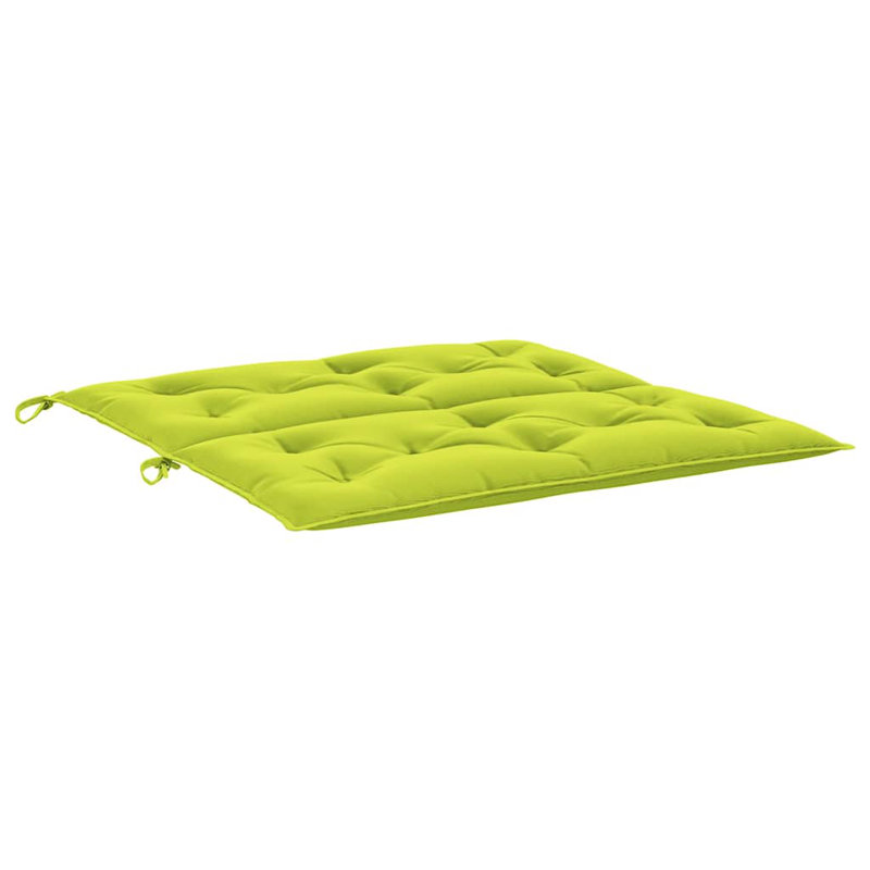 Garden Bench Cushion Set of 2 Bright Green Outdoor Garden Bench Pads, 19.7" H x 39.4" W x 1.1" D, Fabric - Bright Green