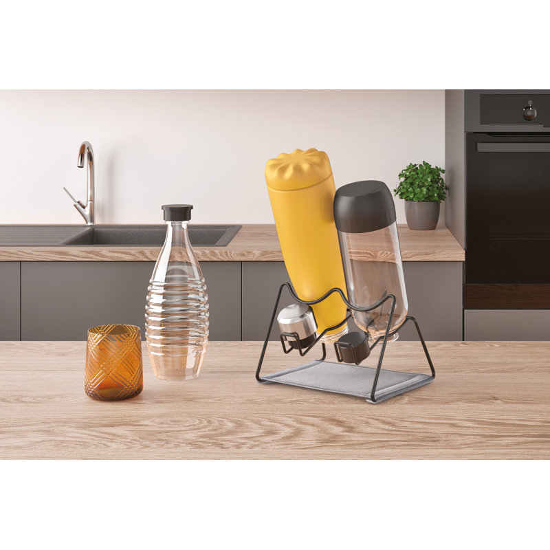 Sodatex 2 Lava Draining Rack For 2 Bottles, Black