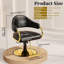  Fauteuil de salon professionnel noir et or pour coiffeurs - Fauteuil de coiffeur moderne avec coussin en mousse à mémoire de forme, base stable surdimensionnée et capacité de poids de 330 lb