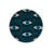 Petrol Green Theme Eye Patterned Round Woven Base Modern Decorative Living Room-2138708799