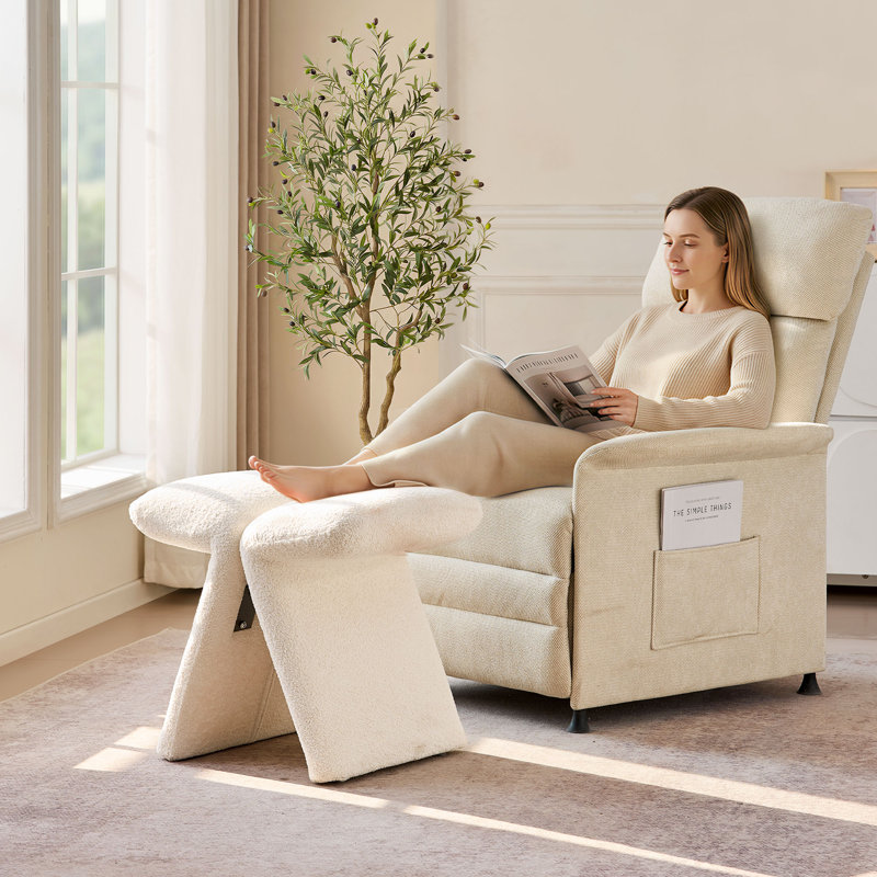 Bowknot-Shaped Vanity Chair, Upholstered Ottoman Makeup Stool for Dressing Table Girls Women, White