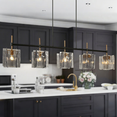 5-Light 63" Width Oversize Kitchen Island Lighting