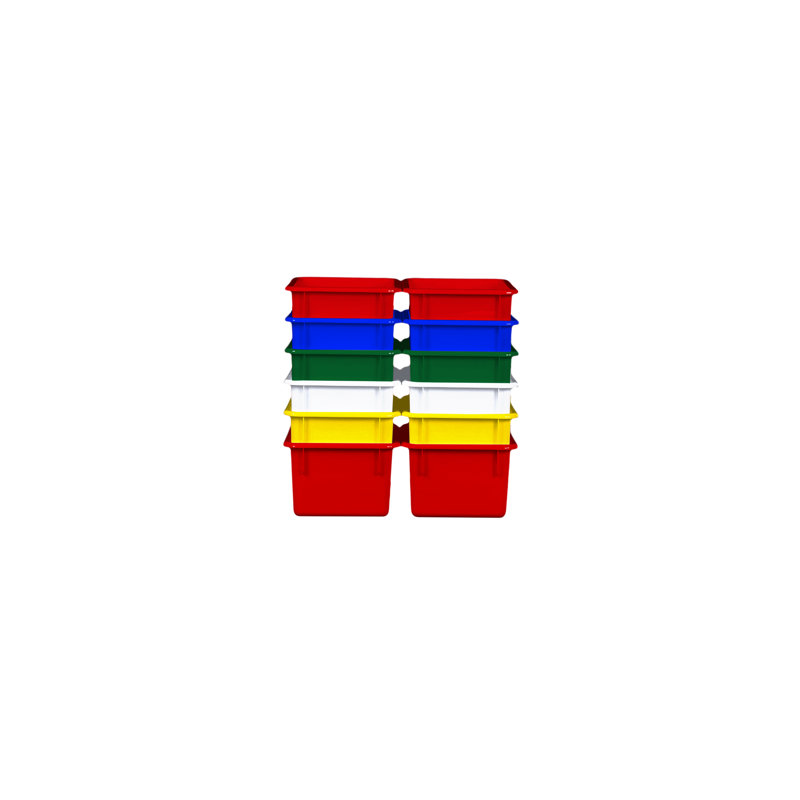 Bac en plastique, Multicolore