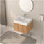 Meuble-lavabo mural de 24 po avec lavabo, armoire de salle de bain flottante murale avec finition en contreplaqué de bassin intégré, design minimaliste moderne pour salle de bain compacte, couleur acacia-292708880