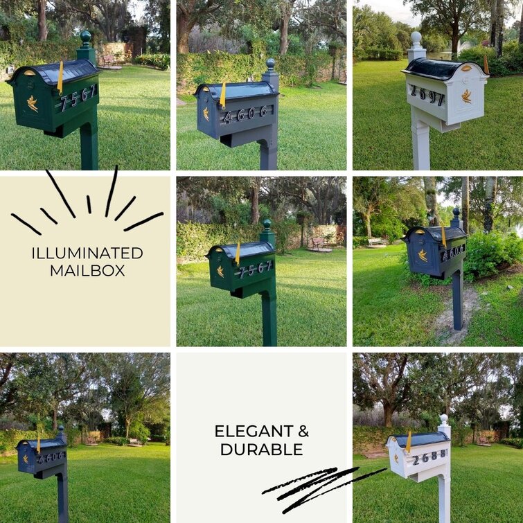 Illuminated Mailbox Boîte aux lettres lumineuse avec chiffres DEL