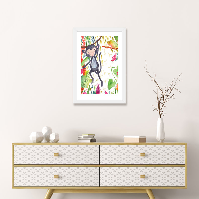 Animals, 24" H x 16" W x 1" D, White Framed Paper