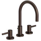 East Linear Widespread Bathroom Faucet with Drain Assembly