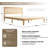 Moriel Queen Size Transitional Modern Solid Wood Platform Bed Frame, MOB-41-Q, with Shaker Headboard, Honey Oak, No Box Spring Needed-1106258274-1106258272