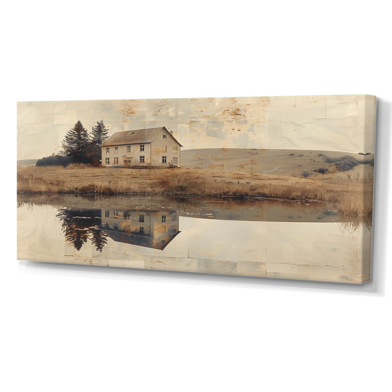 Brown American Farm Landscape III - Farm Wall Art Print, Toile tendue, H 24 po x l 32 po