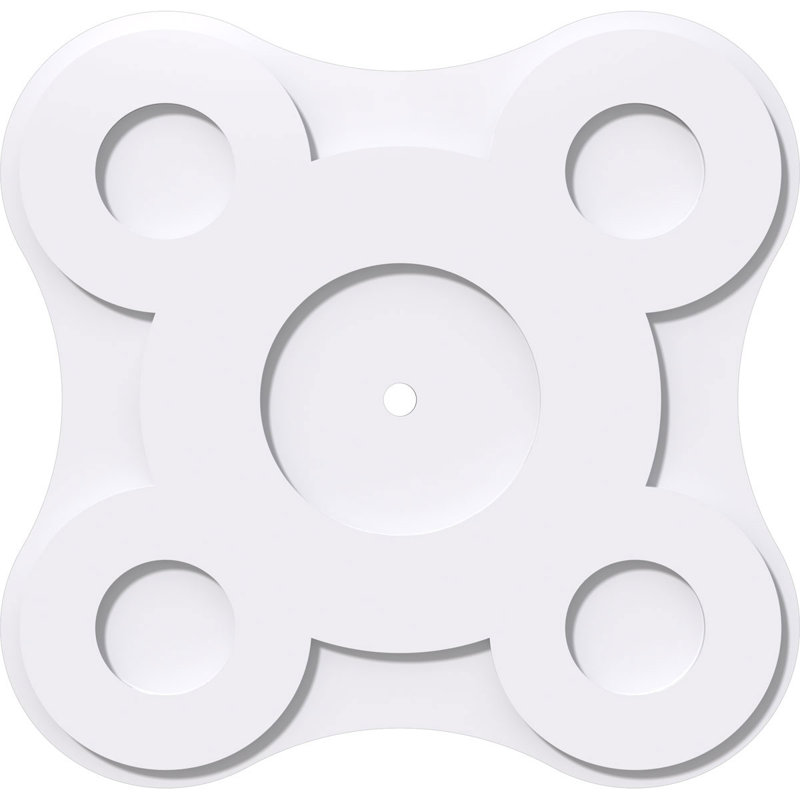 Médaillon de plafond contemporain en PVC de qualité architecturale Luna, H 1 po x l 34 po x P 34 po