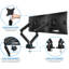 Support de bureau à double bras articulé à hauteur ajustable Mount-It | Pour écrans de 17 à 32 po