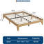 Structure de lit plateforme en bois grand, 11,8 po, support à lattes, silencieux, assemblage facile-1790741657-1790741658