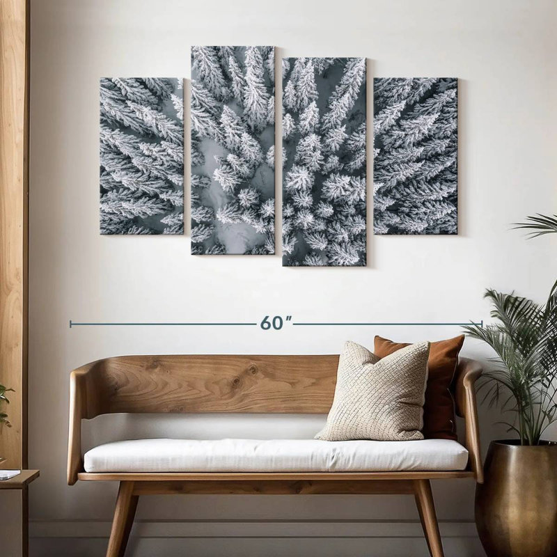 Harnek Snow Covered Pine Trees, 32" H x 52" W