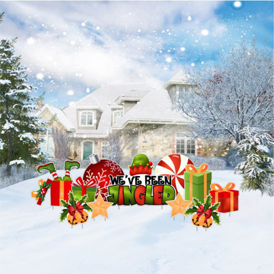 Plastic Staked Christmas Garden Stake