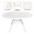 Cast Aluminum 48"Round Patio Dining Table ,White