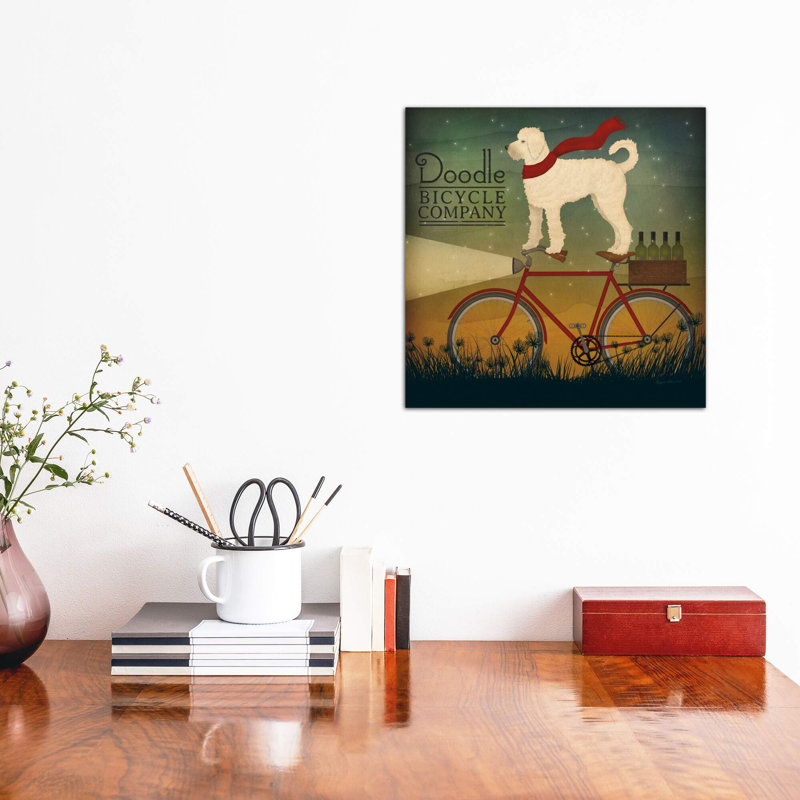 Doodle Bicycle Company by Ryan Fowler - Wrapped Canvas Print, 93.98 cm H x 93.98 cm W x 3.175 cm D