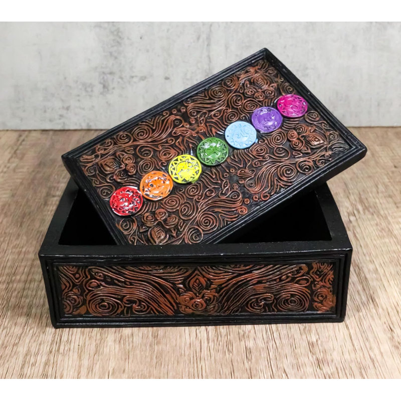 Boîte à bijoux Metaphysical Rainbow 7 Chakra Zone