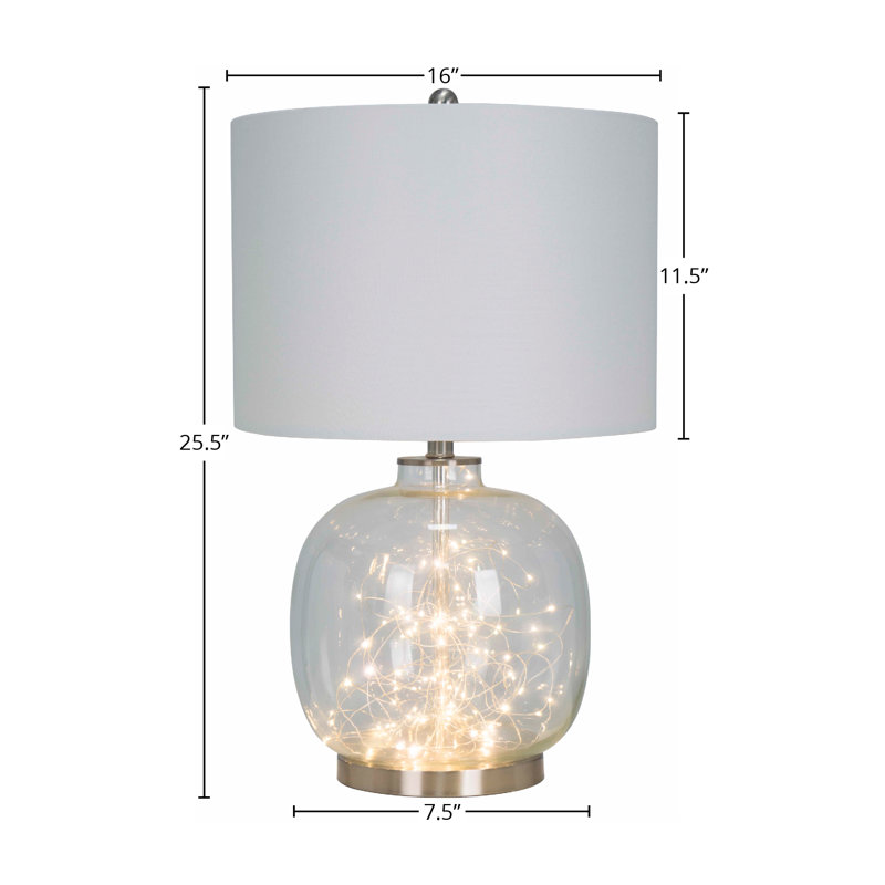 Lampe de table en verre