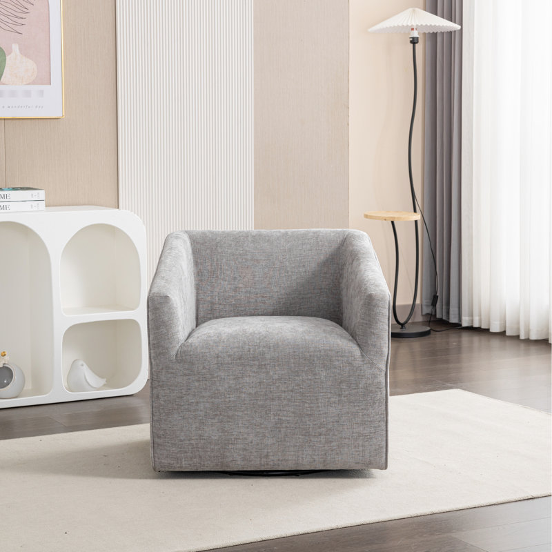 Fauteuil pivotant 360 ° en gris chenille - Rehaussez l'ambiance moderne et fonctionnelle de votre cinéma maison, Gris