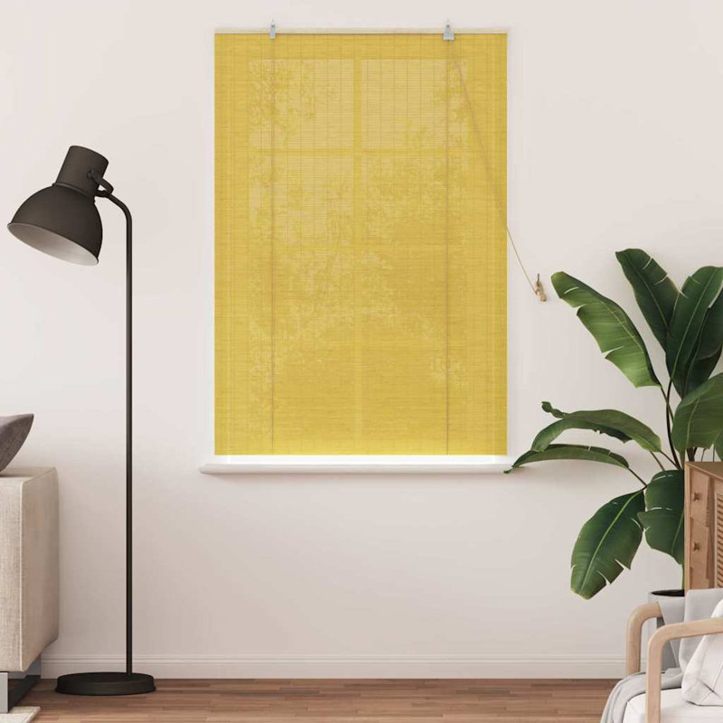 Bamboo Venetian Blind, Yellow, 160cm L x 100cm W