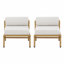 Ensemble de 2 fauteuils club La Fiora