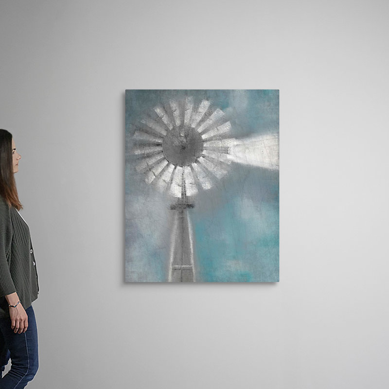 Reproduction d’art sur toile, "moulin à vent" par Kimberly Allen, Toile tendue, H 45 po x l 36 po x P 1,25 po