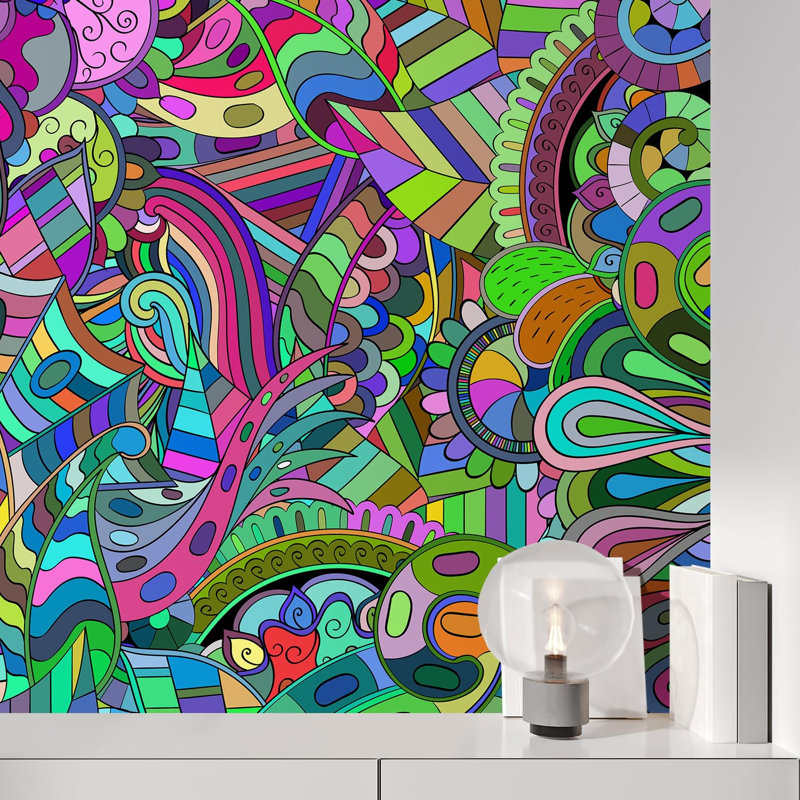 Vibrant Graffi Street Paint Peel & Stick Border, 48" L x 48" W