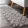 Tapis gris à motif géométrique Fresquez