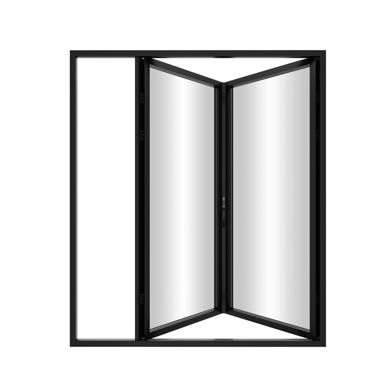 Porte de patio pliante à 2 panneaux en aluminium à deux panneaux avec vitre en argon Low-E KaMic EliteFold, Main droite