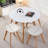 Acrylic Dining Chairs Set of 4, Clear Kitchen Chair with Padded Seat, Solid Wood Legs For Living Room, Home Office-1591190209-1591190213