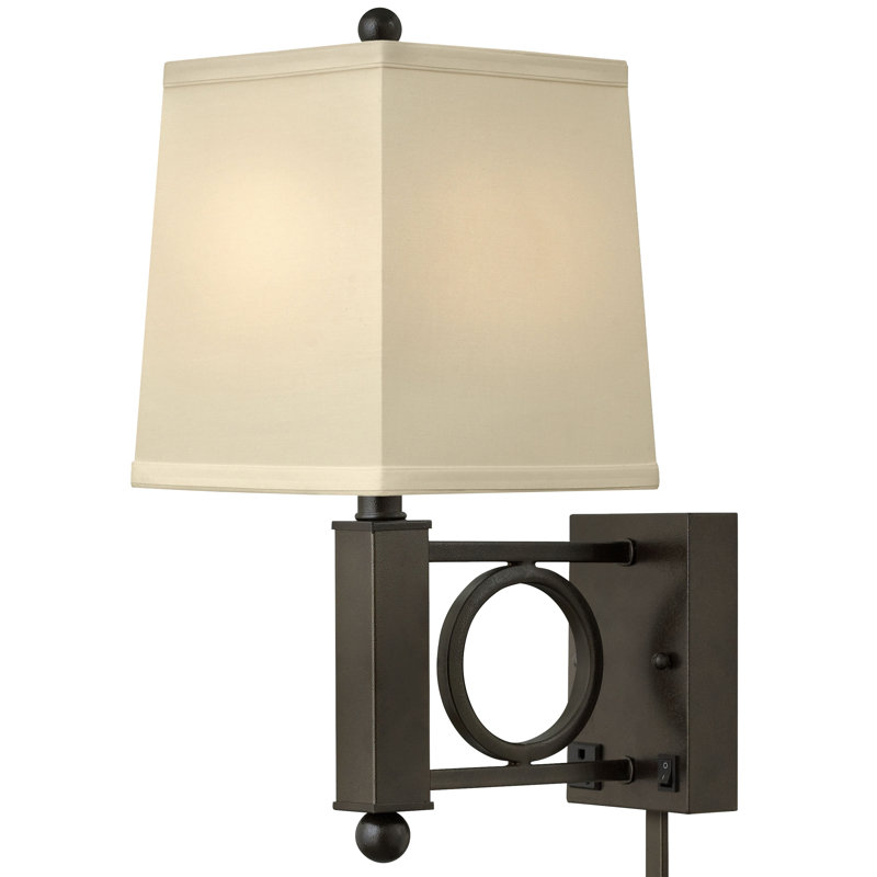 Hammertone Geometrics Plug-in Armed Sconce