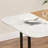 Modern 4-6 Person Dining Table, Marble-Look Wood-Grain Tabletop, Black Metal Frame, Suitable For Both Kitchen And Dining Room Use.