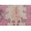 Tapis oriental rose fait à la main à motif floral Oushak 9 x 12