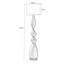 Blanc + brun + lin noir + lampes sur pied de forme libre en bois massif