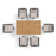 Rectangular 6 - Person 64" Long Dining Set with Cushions