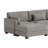 Maelina 7 - Piece Upholstered Light Gray Corduroy Modular Sofa Sectional with Pillow Back and Removable Ottoman-108111417