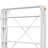 White Finish Bookcase W/Ladder-677474432