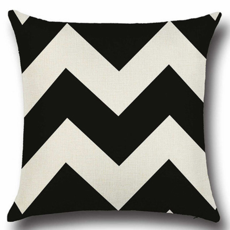 (With Or Without Inserts) Set of 2 Square Geometric Pattern Pillows, No Insert Included