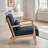 Scandinavian Lounge Chair - Corduroy Upholstery with Solid Wood Frame, Modern Minimalist Armchair-141022444