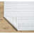Lavande Striped Wool Area Rug in Ivory/Gray-733387516