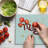 Ambesonne Madison Cutting Board Large Size Cursive Alphabet Design Ruby and Mustard