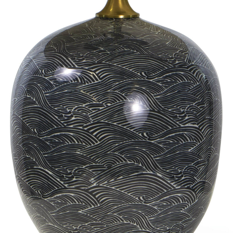 Harbor Ceramic Table Lamp, Black