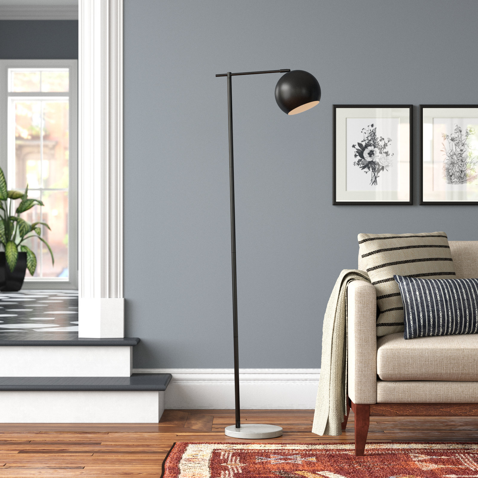 Martinique 63'' Floor Lamp, Black