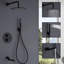 Robinet de baignoire et de douche mural avec valve brute