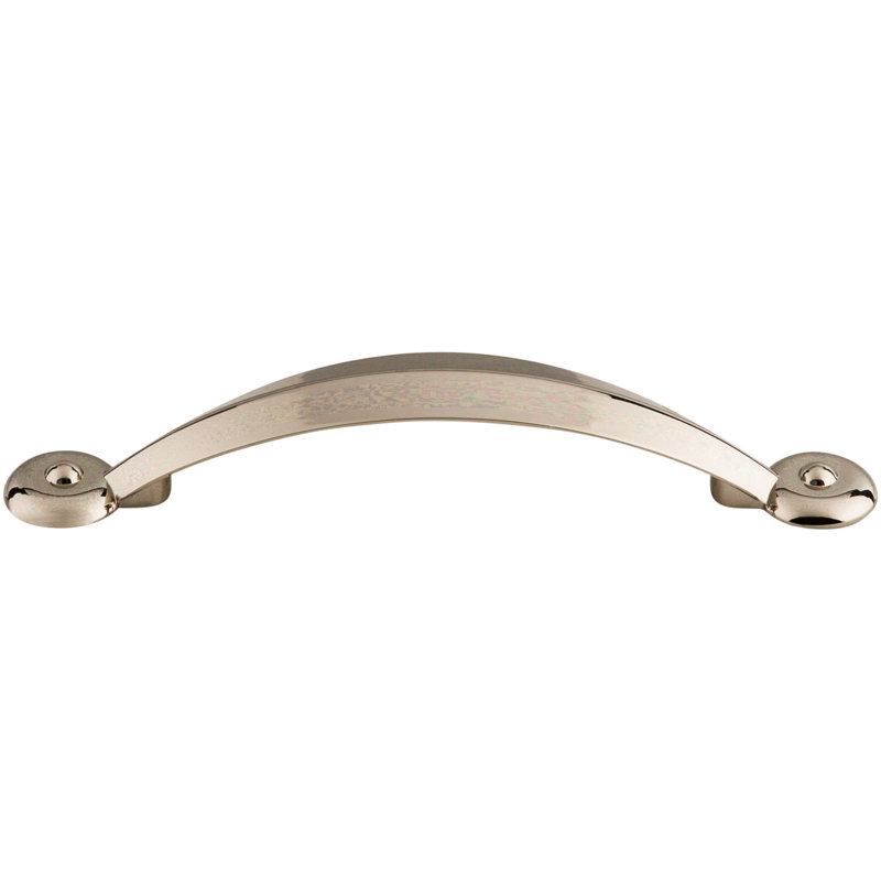 Angle Bar pull, Polished Nickel, 3 3/4" Center to Center