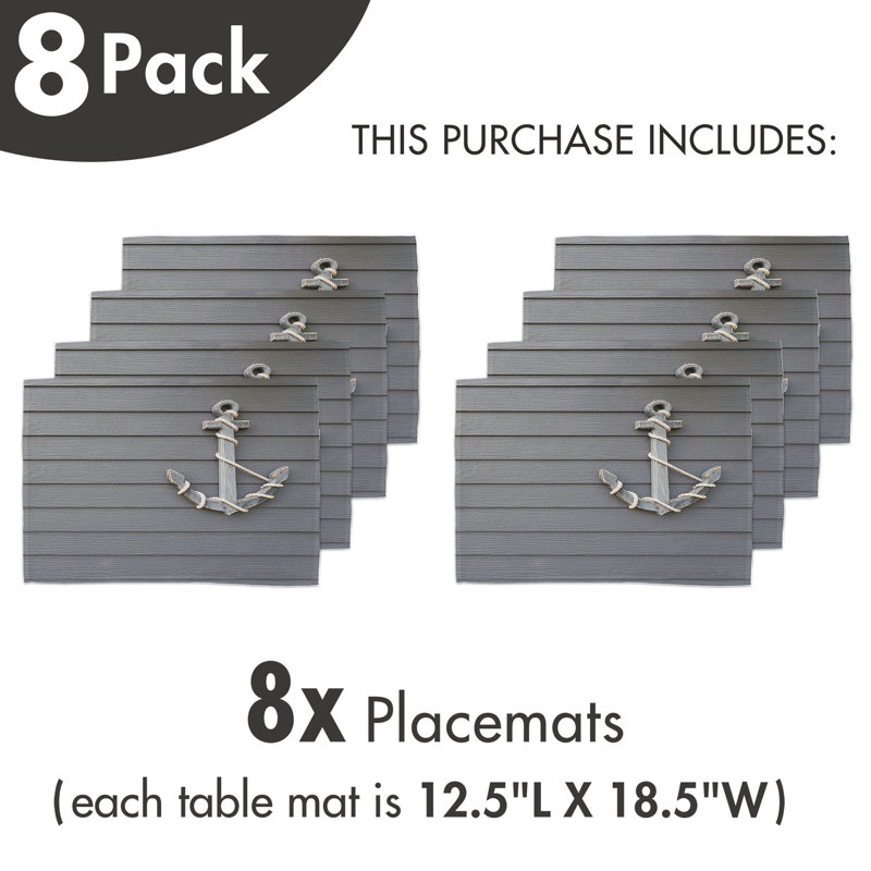 Ensemble de 8 napperons bruns East Urban Home
